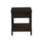 Table d'appoint, 2 niveaux, table de bout, table d'appoint, carré, table de chevet, chambre à coucher, lampe, placage brun, traditionnel