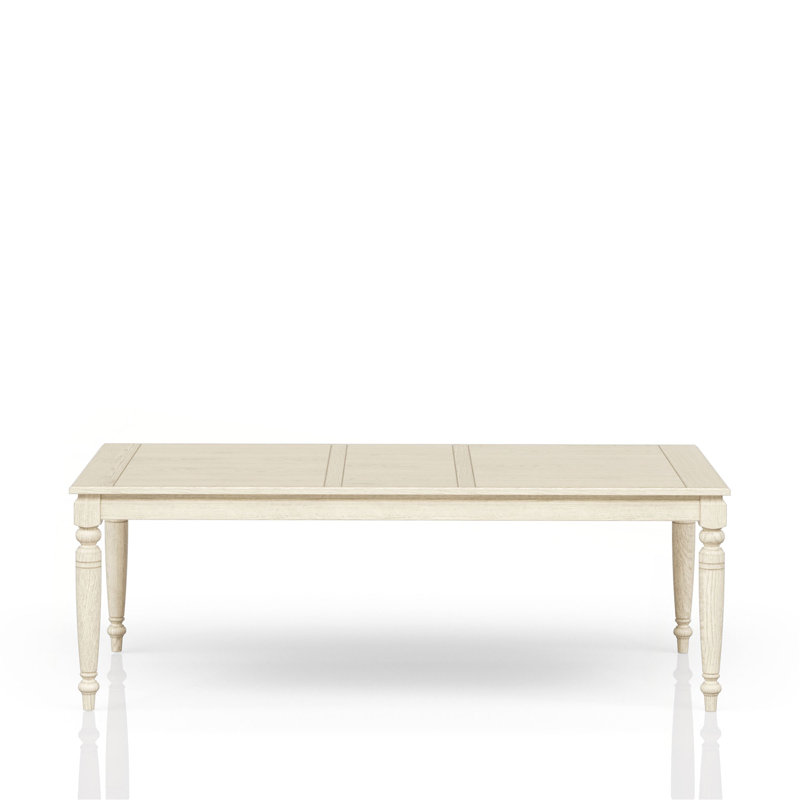 Table minimaliste contemporaine avec rallonge, Blanc