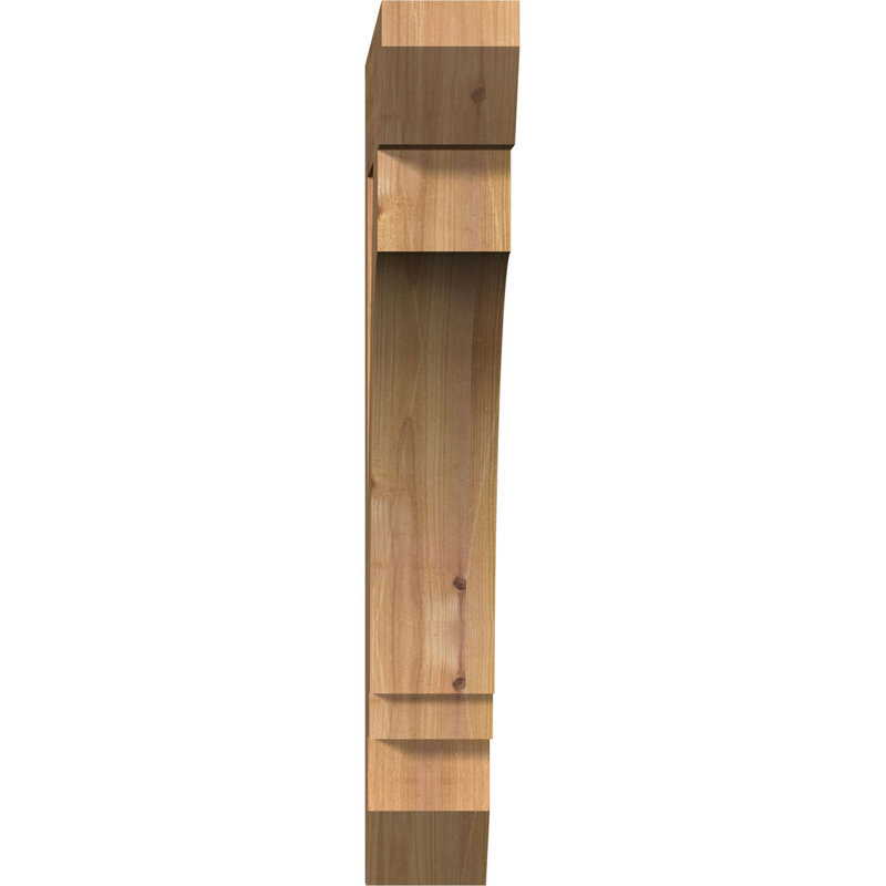 BKTIMP06 Support en bois rustique à lattes impériales, Cèdre rouge de l'Ouest (lisse), H 24 po x l 3,5 po x P 20 po