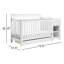 Lit de bébé convertible 4-en-1 et table à langer avec rangement Piedmont-1004651436