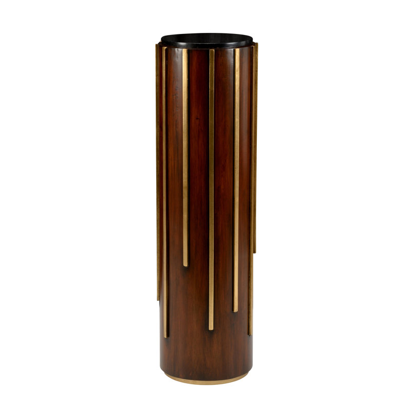Drip Drop Round Pedestal Marble Plant Stand