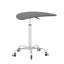 Adjustable Height Transparent Tempered Glass Table Desk Table With Lockable Wheels(Adjustable Range 24.2 "32.7 ")-1239866340