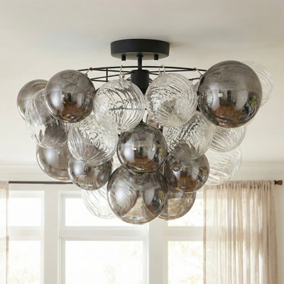 Glass Semi Flush Mount