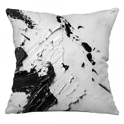 Paint Strokes Throw Pillow, Abstract Cotton Twill Pillows