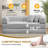 78" Compression Corduroy Sleeper Sofa, Convertible Upholstered Couch with 2 Pillows, No Assembly Required-118101137-124439129