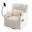 Fauteuil inclinable électrique avec chaleur, massage, pivotant, ports USB et rangement caché-1276337875