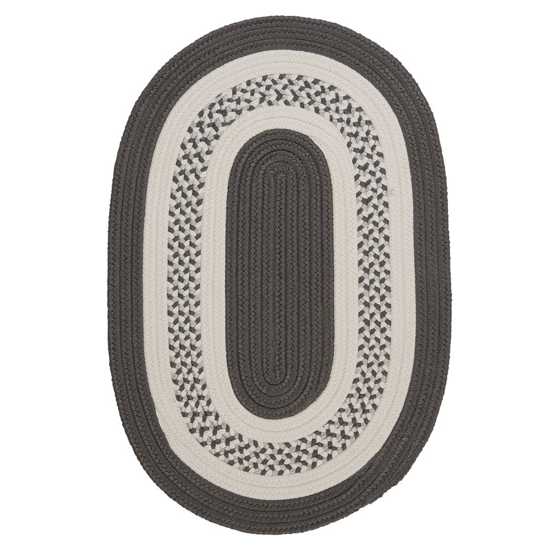 Tapis intérieur / extérieur Crescent - gris, Ovale 12 pi x 15 pi