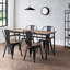 Jean 46cm H Slat Back Stacking Side Chair in Brown