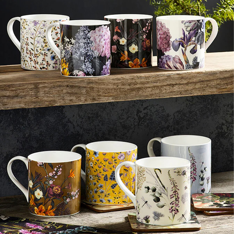 Bone China Latte Mug, White