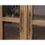 Vaisselier Lete 34X74, tiroirs de rangement, portes en verre, bois brun