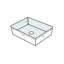 Lavabo de salle de bain rectangulaire 17 "en cuivre martelé-38511727