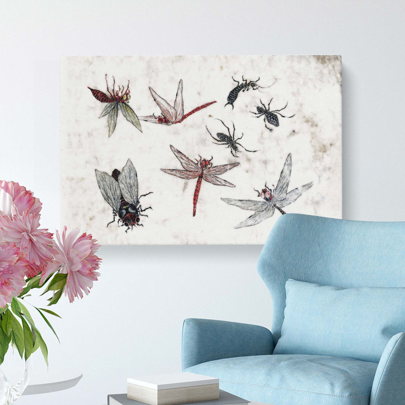 Insects Vol.2 by Katsushika Hokusai - Wrapped Canvas, 50cm H x 76cm W x 3cm D