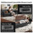 82.7'' Faux Leather Convertible Sofa, Mid Century Modern Leather Futon Sofa Bed with Adjustable Backrest Armrest & Storage Pocket-1002287345-1003418146