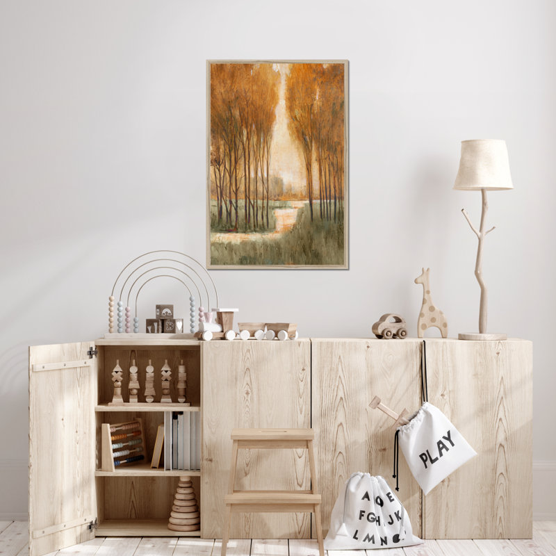 Golden forest I by Timothy O' Toole - 1 Piece Painting, 95cm H x 65cm W, Natural Wood Framed Paper Print