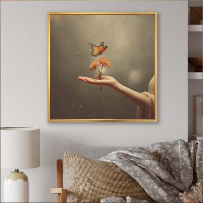 «Blossoming Butterfly Blessing» sur toile