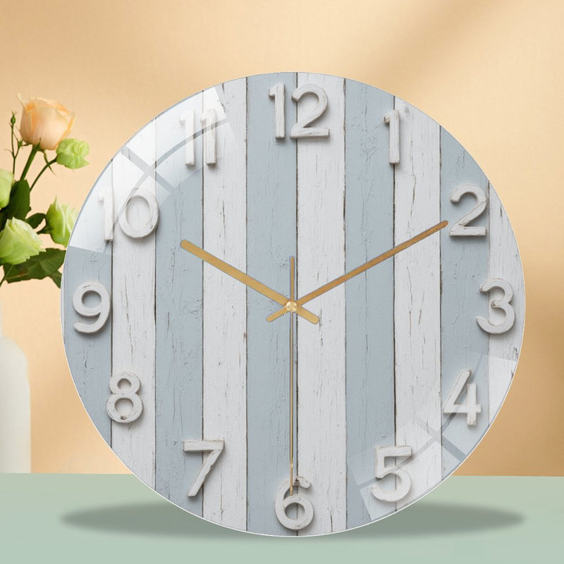 Horloge murale en verre 12 po