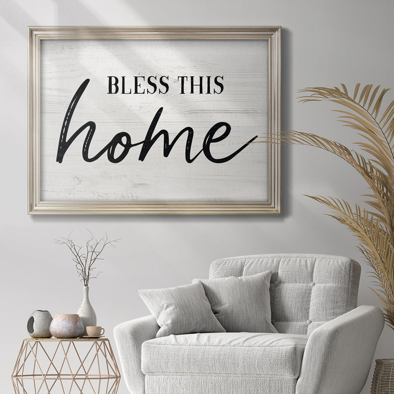 «Bless This Home», reproduction sur toile encadrée, H 29 po x l 41 po x P 2,5 po