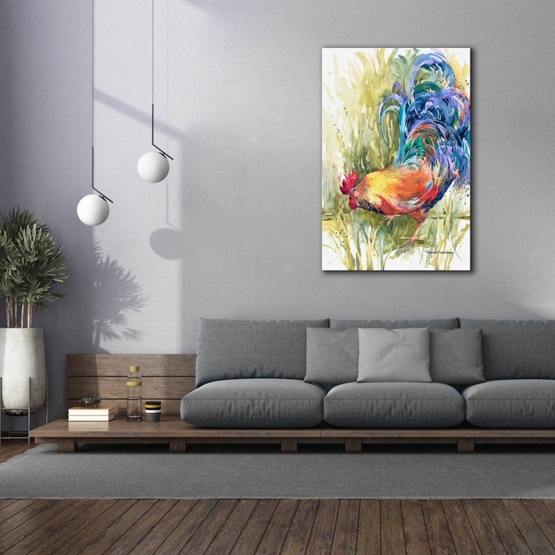 Art mural sur toile August Grove® «Fountain of Feathers» par Annelein Beukenkamp, H 60 po x l 40 po x P 1,5 po