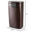 Ensemble de poubelles 3 pièces, bacs à marches en acier inoxydable, fermeture lente, bronze mat