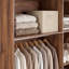 Spacious, timeless wardobe with 3 turning doors and 2 drawers, engineered wood, light beige, 205.9 cm W x 200.1 cm H x 58.8 cm D