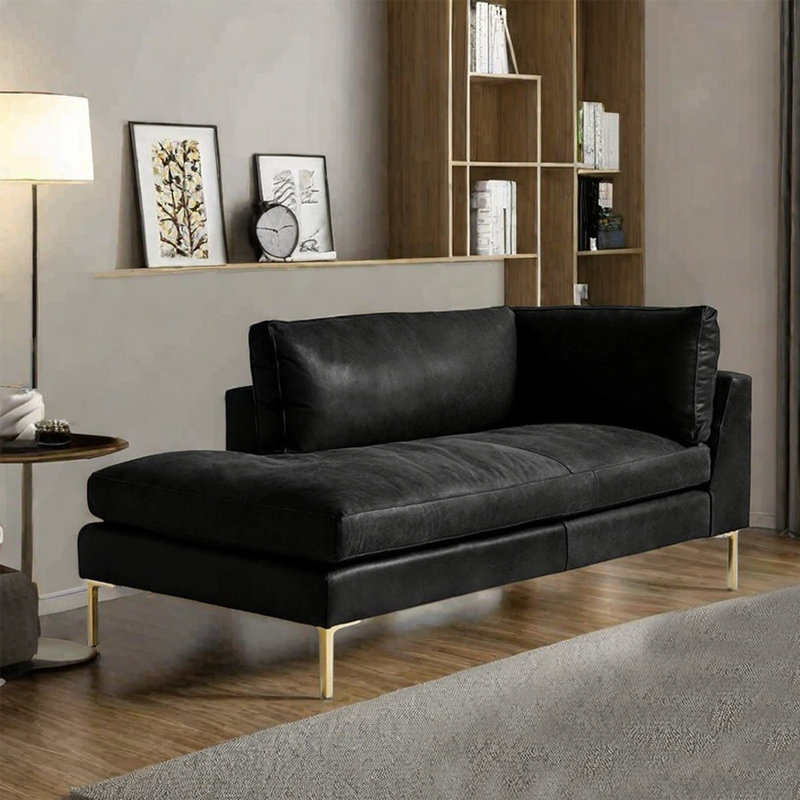 Fauteuil inclinable en éponge confortable à haute élasticité, Doré, Orienté à droite, Noir, noir, noir, noir