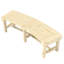 Banc d'extérieur semi-circulaire rond, banc de jardin en bois