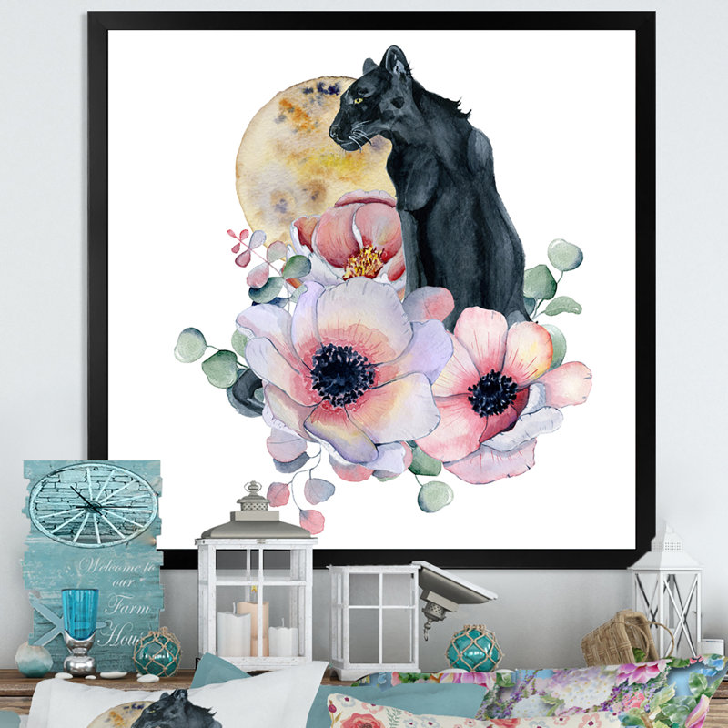 «Mid Century Earth Tones Element II», œuvre d'art moderne sur toile de style Mid-Century, Cadre photo noir