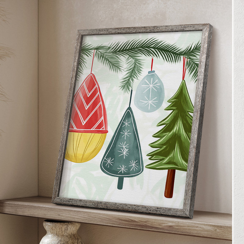 «Christmas Holiday Art» CCLXIX, reproduction encadrée - bois massif, H 11 po x l 9 po