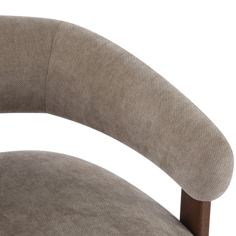 Fauteuil d'appoint rembourré Kyra, Marron clair