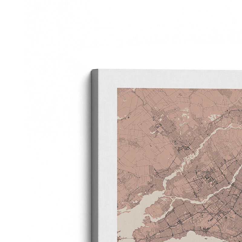 «Montreal Street Map», reproduction d'art sur toile, 32 po x 48 po, Toile tendue