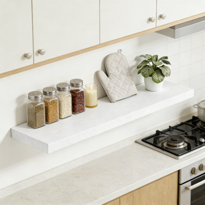 Ensemble de 2 tablettes flottantes avec supports invisibles, tablettes murales profondes de 12 pouces pour le salon, la chambre à coucher, la cuisine, la salle de bain et le bureau, avec texture de grain de bois pour un rangement et une présentation robustes