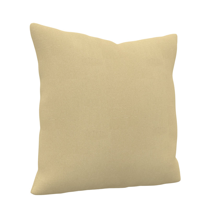 Coussin décoratif intérieur / extérieur Gabi, Carré 24 po, Toile Sunbrella® beige antique