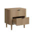 57cm Wide Bedside Table Wood Nightstand 2-drawers-138409956