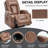 Brown PU Infinite Position Up To 350 LBS Power Lift Recliner Chair For Elderly, Heavy Duty Motion Mechanism With 8-Point Vibration Massage And Lumbar Heating, USB Charging Port, Cup Holders-1265488879