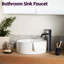 Robinet de lavabo de salle de bain - 1 trou, acier inoxydable, trou noir mat, noir, fonctionnement en douceur-121768077