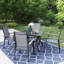 Janie 2 - Person Patio Dining Set Umbrella Hole Included Square Table-1354438802