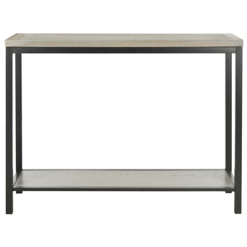 Nehru 41.3'' Solid Wood Top Console Table, French Grey