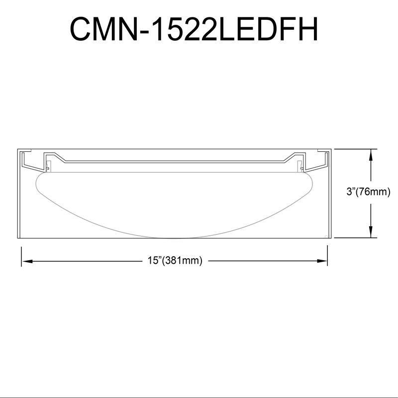 Metije Flush Mount - 14W - Metal Shade, 15" Dia., Polished Chrome