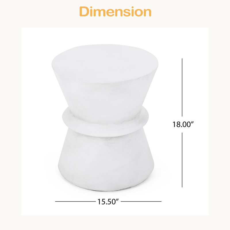 Outdoor Lightweight Concrete Side Table