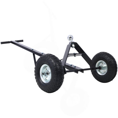 Trailer Dolly With Pneumatic Tires  600 Lb Maximum Tongue Weight Capacity Black Color