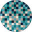 Tapis bleu / brun / crème tissé à la machine Analiese-545378529