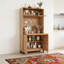 Buffet 69 po avec huche et poste de travail pliable, armoire de rangement multifonctionnelle avec tablette réglable et prise de courant-931988166