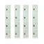 Casier à clés en acier à 4 portes 72 po x 12 po x 12 po à 4 niveaux - rangement pour employés, étudiants, salle de sport, lieu de travail - Comprend des crochets, une ventilation et un porte-carte - Assemblage facile-88035933