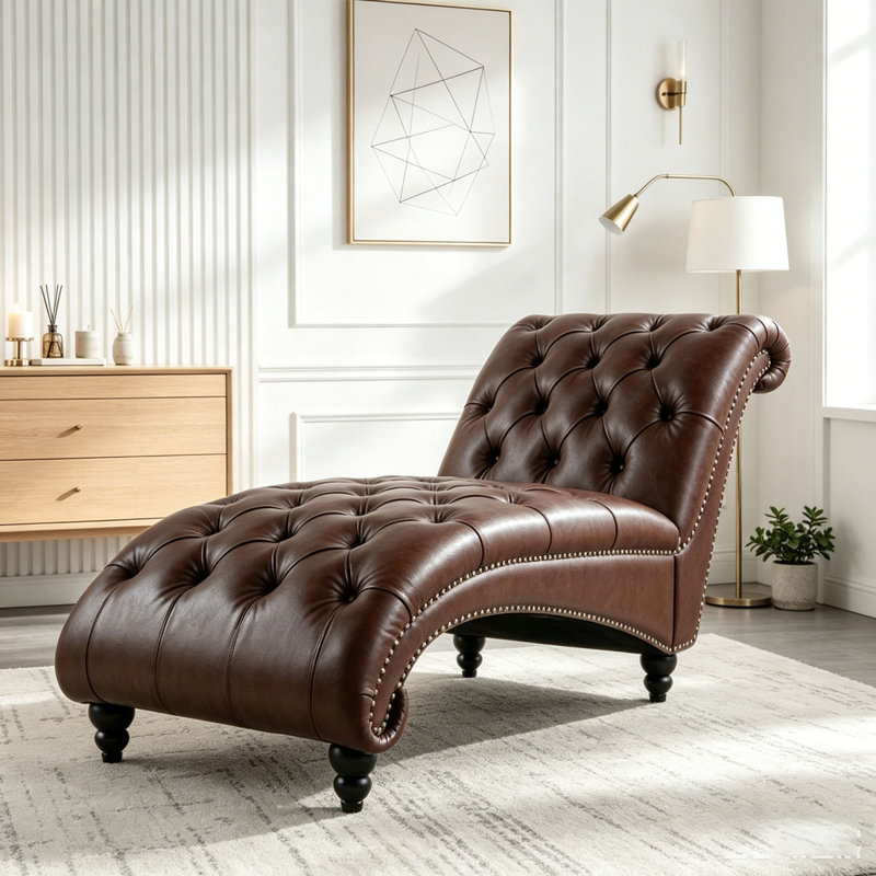 Chaise longue sans accoudoirs, Dark Brown