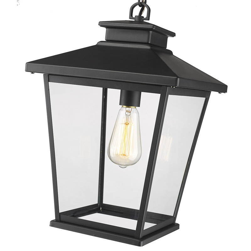Outdoor Hanging Lantern, Powder Coated Black