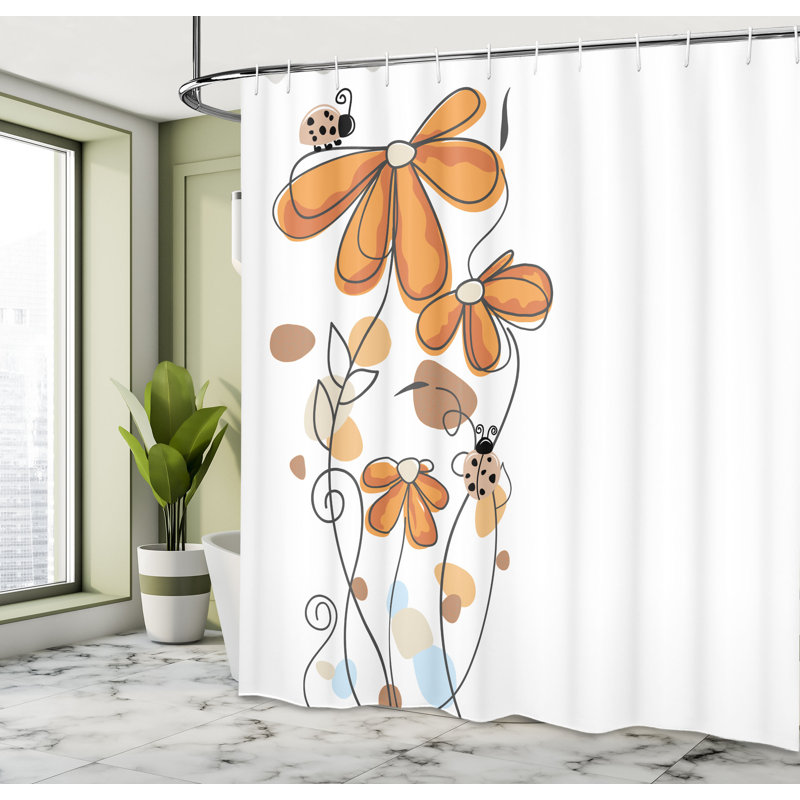 Ensemble de rideau de douche Kids, 69"H x 75"W, Abricot chameau
