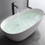 Baignoire de trempage autoportante à surface solide L 67 po x l 34 po