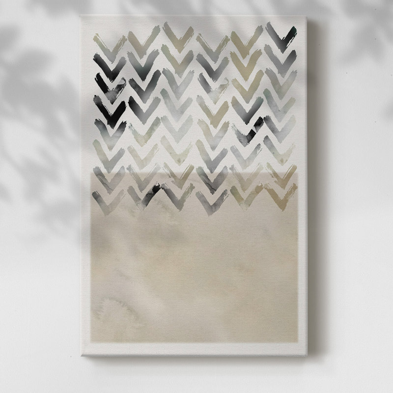 «Neutral Chevron», reproduction sur toile, H 48 po x l 32 po