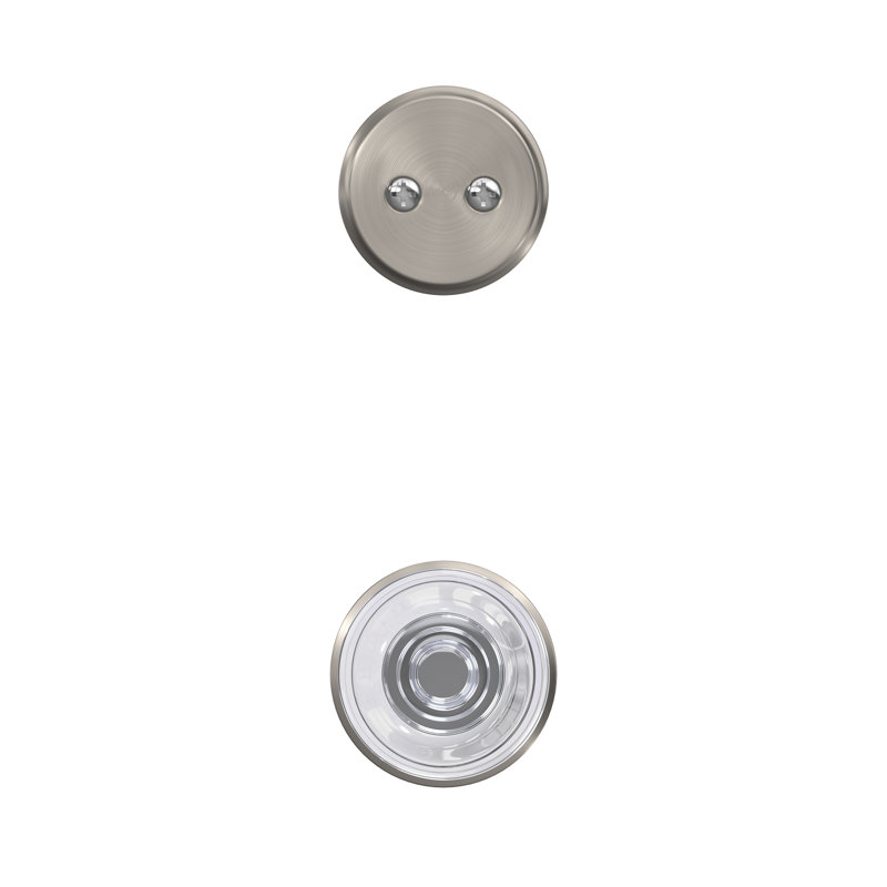 Inactive Interior Knob Rosette Dummy Entry Set, Satin Nickel