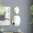Circle Mirror with Iron Frame-1247909419